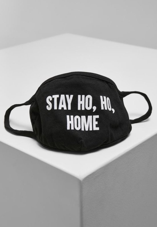 Urban Classics - Stay Ho Ho Home Face Mask black one size Masker - Mondkapje - Zwart