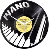 Yesterdays Vinyl Klok Pianotoetsen - 30 cm - Met geschenkverpakking