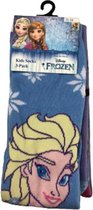 Frozen Anna, Elsa en Olaf kindersokken - Blauw / Paars - Maat 23-26 - 3 paar