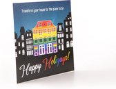 Kerstkaart - Happy Holigays - LGBT+ - Glitter - Regenboog - Gay