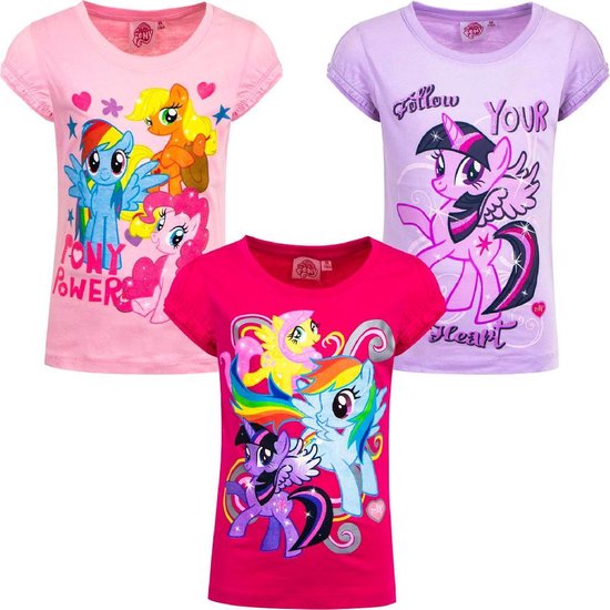My Little Pony T-shirt - set van 3 - maat 92 (2 jaar)