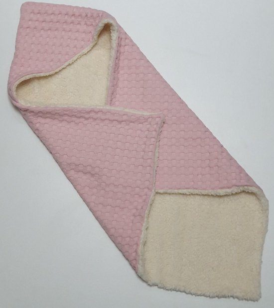 Parameters Duiker Lauw RiFresh - baby badcape van roze wafelstof en teddy stof | wikkeldoek |  kraamcadeau |... | bol.com