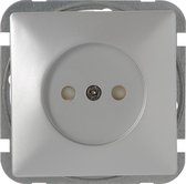 GAMMA enkelvoudig stopcontact | serie "Everest" | inbouw | zonder randaarde | aluminium