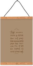 Christelijke Poster - Psalm 121 : 1 - Kijk Omhoog Naar De Bergen