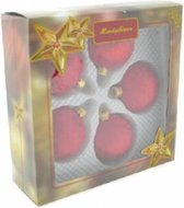 ZoeZo Design - Kerstbalset - kerstbal - 2 doosjes van 5 stuks - mat rood - Ø 5 cm - glas