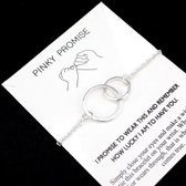 Vriendschaparmband - vrienden - relatie armband - ketting - hanger ringen - pinky promise - BFF