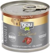 Grau Blikvoer hond excellence puur kangoeroe 6 x 200gr