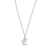 Letter ketting - initiaal E - Zilver - 42 cm