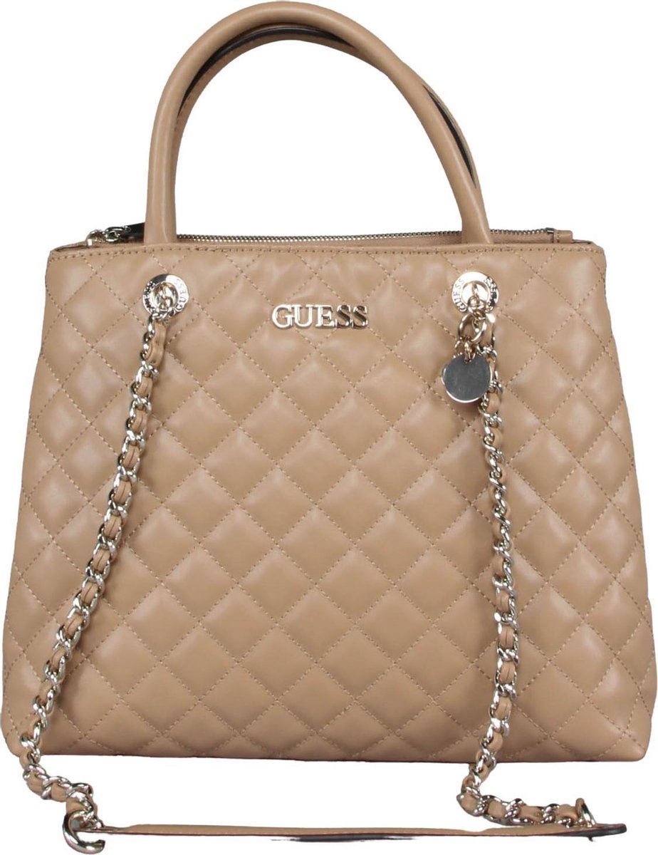 Guess - Illy Society Satchel - Beige - Vrouwen