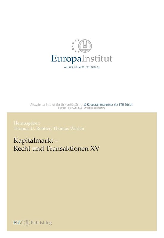 Kapitalmarkt – Recht und Transaktionen XV - cover