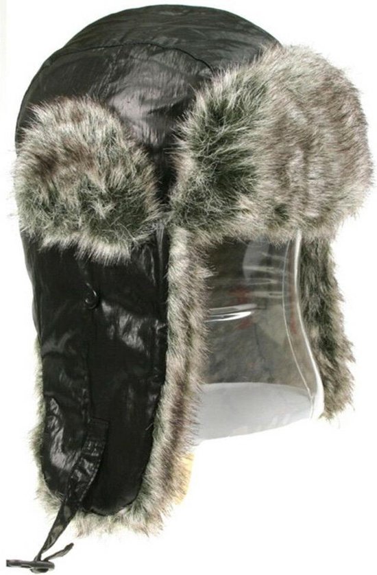Bison Uchankka RUSLAND bontmuts wintermuts SCHAPKA USHANKA CHAPKA VLIEGERMuts PELT Muts MET STERN KOKARDE USSSSR, wit, 62-63