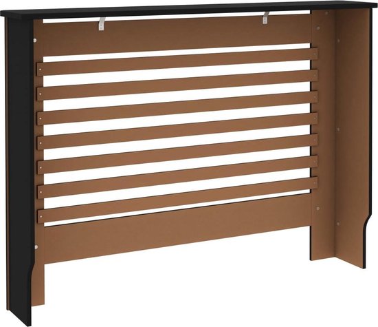vidaXL Radiatorombouw 112x19x81 cm MDF zwart