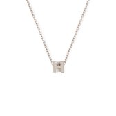 Orelia letter H ketting - zilverkleurig - Staal