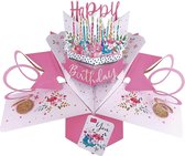 3D Pop-up wenskaart met envelop – Happy Birthday - Birthday Cake