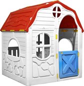 VidaXL Inklapbaar speelhuis met deuren en ramen
