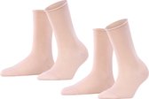 FALKE Happy 2-Pack katoen multipack sokken dames pink - Matt 39-42