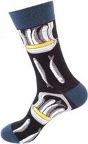 Sokken heren zwart - print haring 40-45