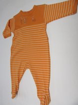petit bateau , pyjama , katoen , orange , streep,  12 maand ,  74