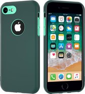 ShieldCase dubbellaags siliconen hoesje geschikt voor Apple iPhone 7 / 8 - groen-aqua