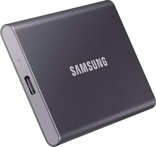 Samsung Portable T7 - Externe SSD - USB C 3.2 - Inclusief USB C en USB A kabel - Geschikt voor iPhone 15 - 1 TB - Grijs