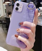 ShieldCase geschikt voor Apple iPhone 11 multifunctioneel hoesje met handvat - paars