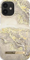iDeal of Sweden Fashion Backcover iPhone 12 Mini hoesje - Sparkle Greige Marble