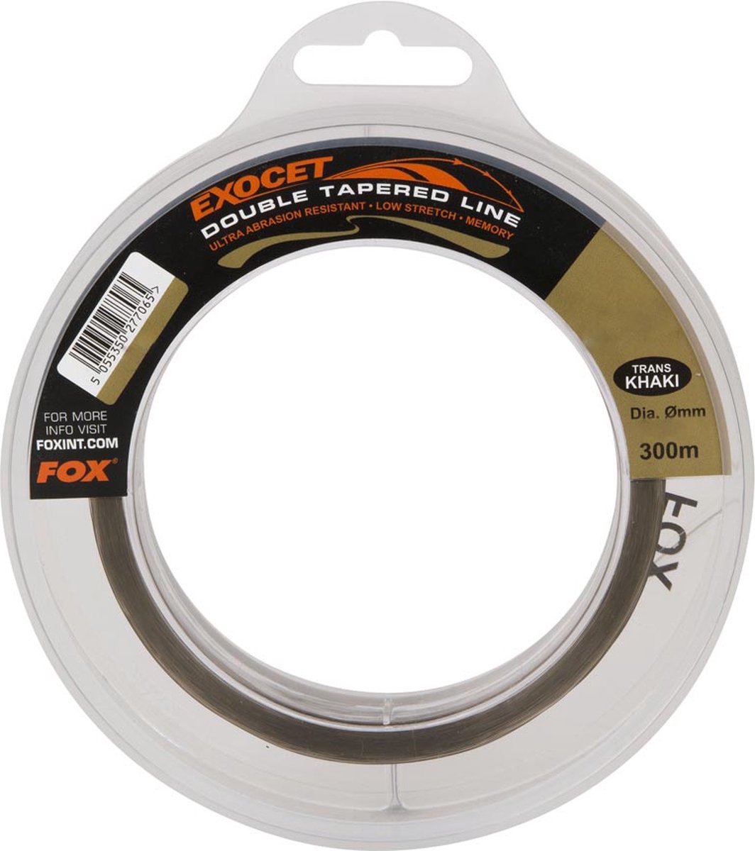 Fox Exocet Double Tapered Line - Trans Khaki - Nylon Vislijn - 0.30-0.50 - 300m - Khaki