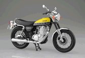 Yamaha SR400  - Geel -  Aoshima Skynet - miniatuur motorfiets 1:12