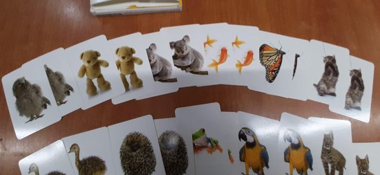 Thumbnail van een extra afbeelding van het spel dieren memory spel met 30 kaarten in doosje