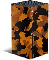 XBOX Series X Console Skin Camouflage Oranje Sticker