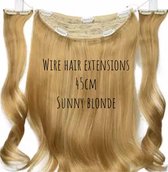 Wire Hairextensions Clip In Extensions met visdraad net human hair 180gram 45cm