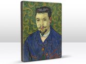 Portret van Dokter Félix Rey - Vincent van Gogh - 19,5 x 26 cm - Niet van echt te onderscheiden schilderijtje op hout - Mooier dan een print op canvas - Laqueprint.