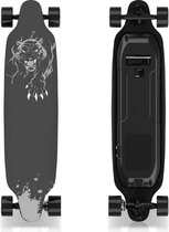 Elektrisch Longboard - Skateboard - Luipaard Zwart - 400W - met afstandsbediening - 28-32 km/u  - 6.6Ah Lithium Accu