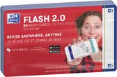 Oxford Flash 2.0 - Flashcards - Blanco - A7 - Blauwe rand - 80 stuks