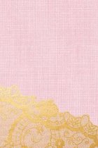 Pink and Gold Lace Composition Notebook - Small Unruled Notebook - 6x9 Blank Notebook (Softcover Journal / Notebook / Sketchbook / Diary)