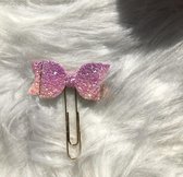 Mimi Mira Creations Mermaid Glitter Bow Paperclip Pink/Purple