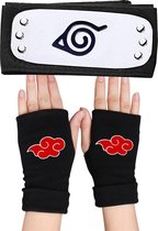 Naruto Headband Gloves Set - Leaf Village Hoofdband - Akatsuki Handschoenen - Anime - Carnaval - Cosplay