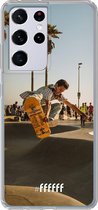 6F hoesje - geschikt voor Samsung Galaxy S21 Ultra -  Transparant TPU Case - Let's Skate #ffffff