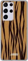 6F hoesje - geschikt voor Samsung Galaxy S21 Ultra -  Transparant TPU Case - Tiger Print #ffffff