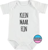 Baby rompertjes - Klein maar fijn - maat 74/80 - korte mouwen - baby - baby kleding jongens - baby kleding meisje - rompertjes baby - rompertjes baby met tekst - kraamcadeau meisje