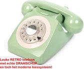 GPO 746 Retro vaste telefoon - met draaischijf - toonkiezend - mintgroen