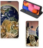 Bookcase Geschikt voor Samsung Galaxy A20s Smartphone Hoesje Roofdieren