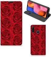 Mobiel Bookcase Geschikt voor Samsung Galaxy A20s Smart Cover Red Roses