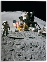 Forex - Astronaut in de Ruimte - 30x40cm Foto op Forex