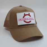 CUERNERA WITTE PATCH. TRUCKERS CAP KAKI