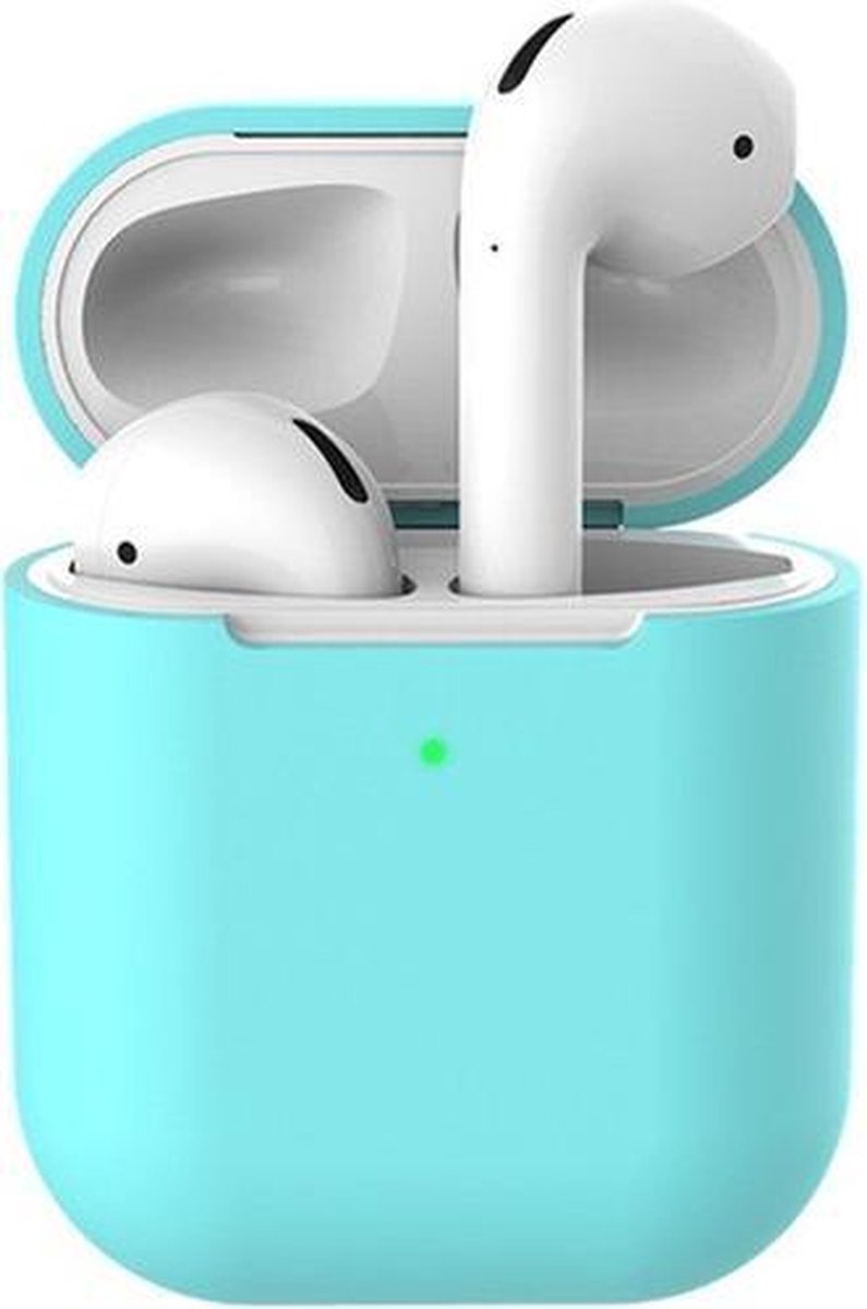 Siliconen bescherm hoesje voor Apple Earpods - Bescherming cover case voor Earpods - Lichtblauw -