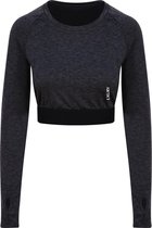 LXURY Dames Sport Crop Top Maat L - Sporttop - Zwart - Sportkleding