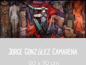 Allernieuwste peinture sur toile - Jorge González Camarena Mural - Reproduction d'art HD - Affiche - 50 x 110 cm - Couleur