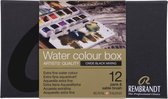 Rembrandt water colour box 12 - oxide black mixing