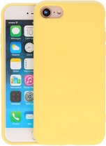 Bestcases 2.0mm Dikke Fashion Telefoonhoesje Backcover - Siliconen Hoesje - iPhone SE 2020 - iPhone 8 - iPhone 7 - Geel